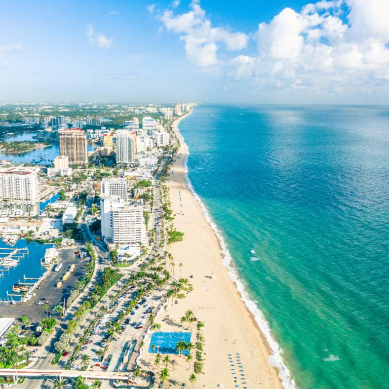 Aerial view of Fort Lauderdale Beach