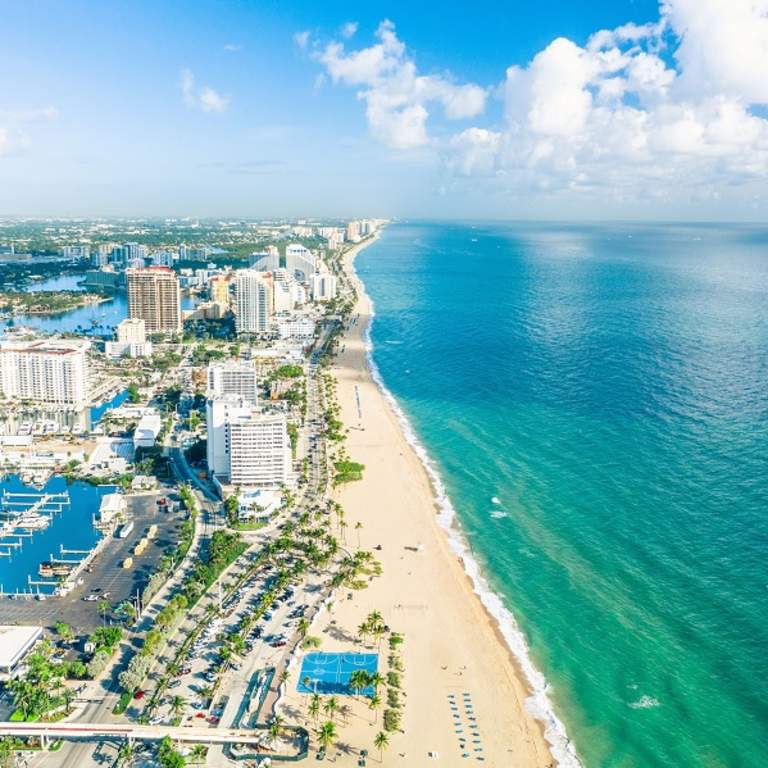 Aerial view of Fort Lauderdale Beach