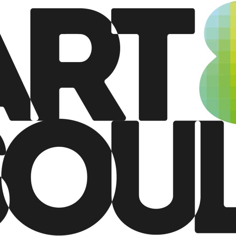 Art & Soul Hull logo in bold black lettering, with a colourful gradient ampersand symbol in green, yellow and orange.