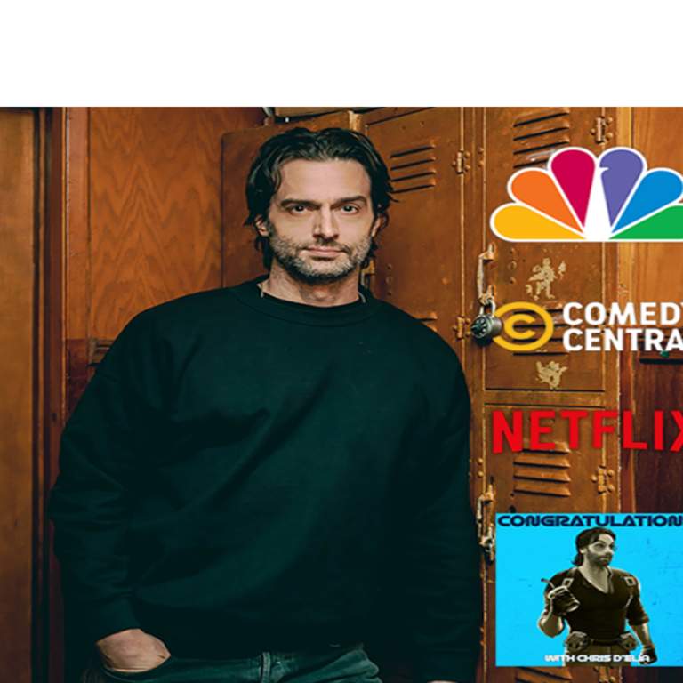 Promotional photo of Chris D'elia from his website. He will be performing in Fort Wayne at Summit City Comedy Club on April 24 & 25, 2026.