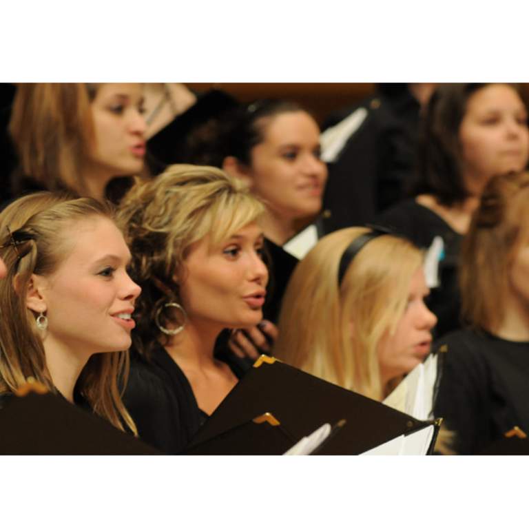 The Choral Concert preparing for their show: Music for Reflection