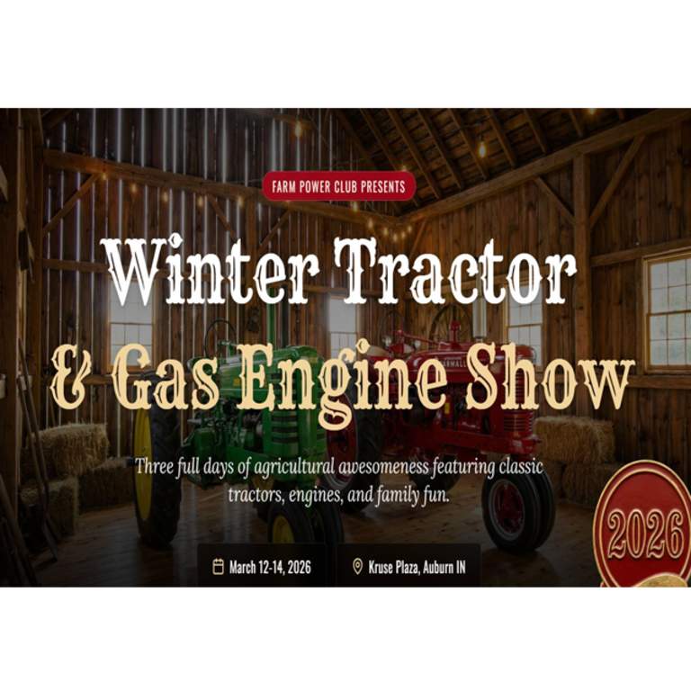 Promotional image for Winter Tractor and Gas Engine Show