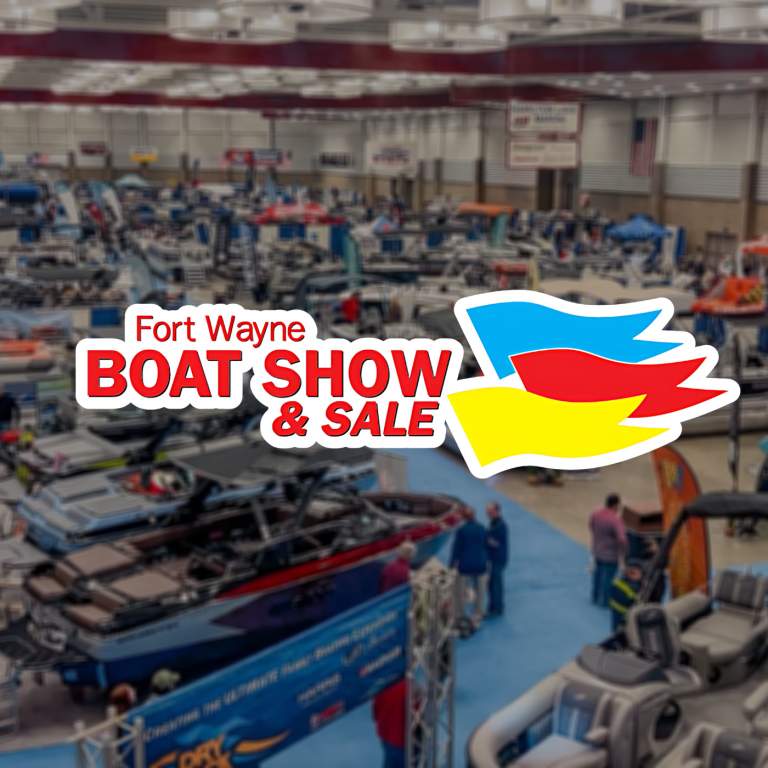 Image promoting the Fort Wayne Boat Show & Sale, February 2-8 at the Memorial Coliseum.