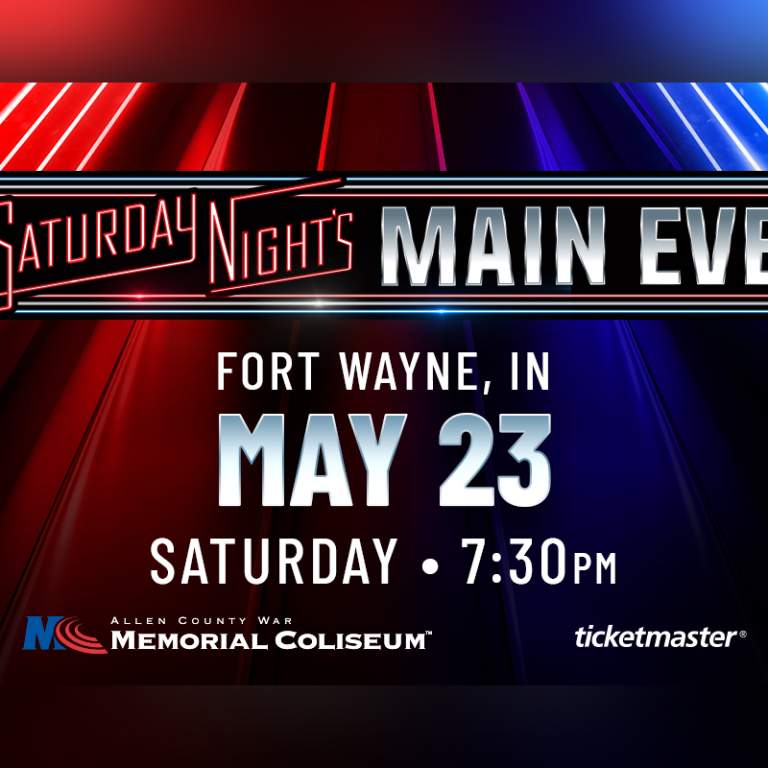 Promotional image for WWE Saturday Night's Main Event at Allen County War Memorial Coliseum on May 23.