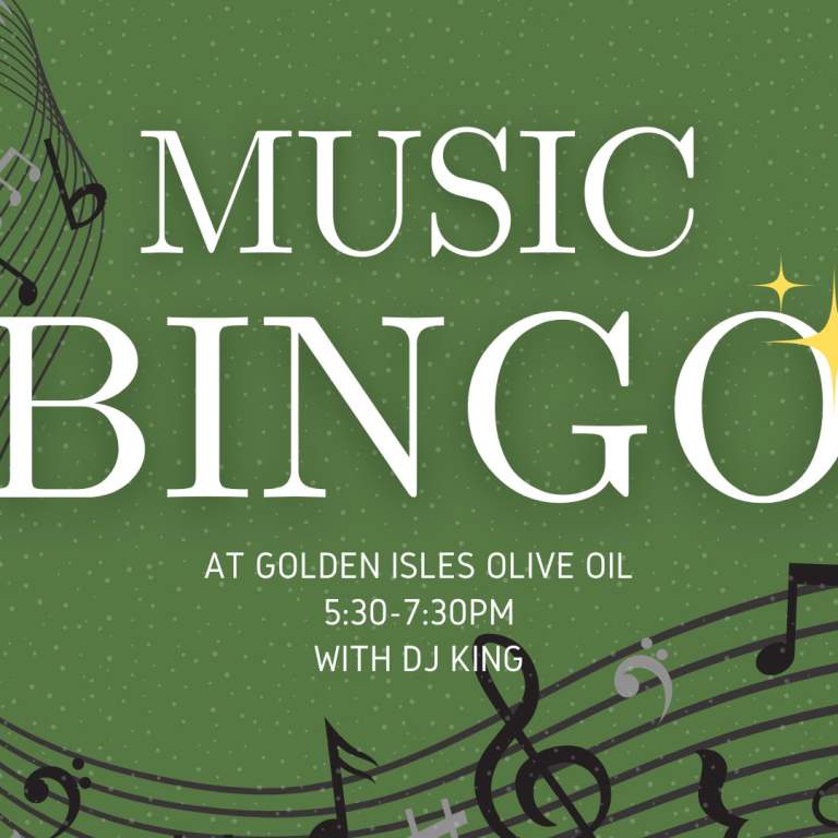 Wednesday Music Bingo at Golden Isles Olive Oil