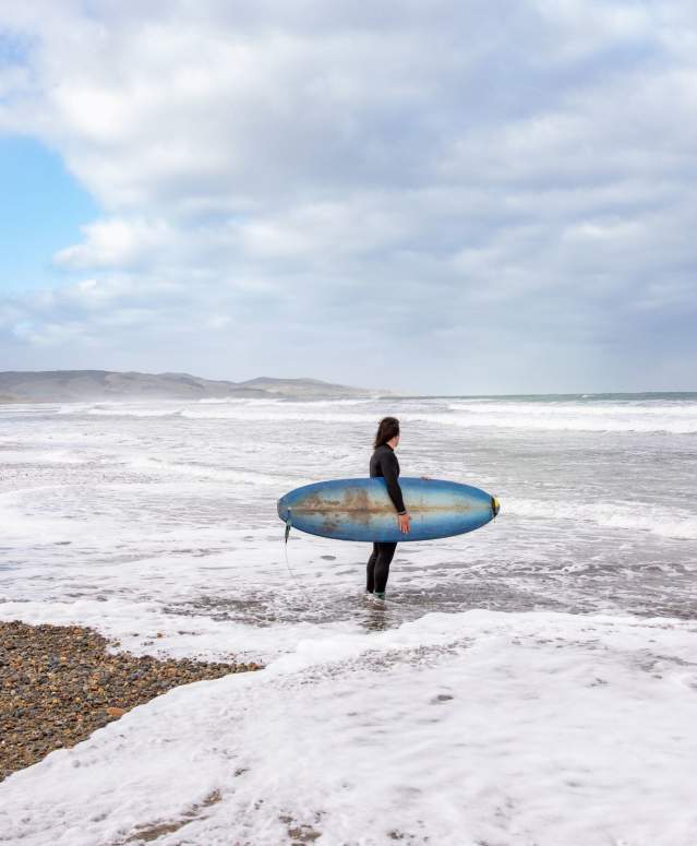 Surfing at Colac Bay