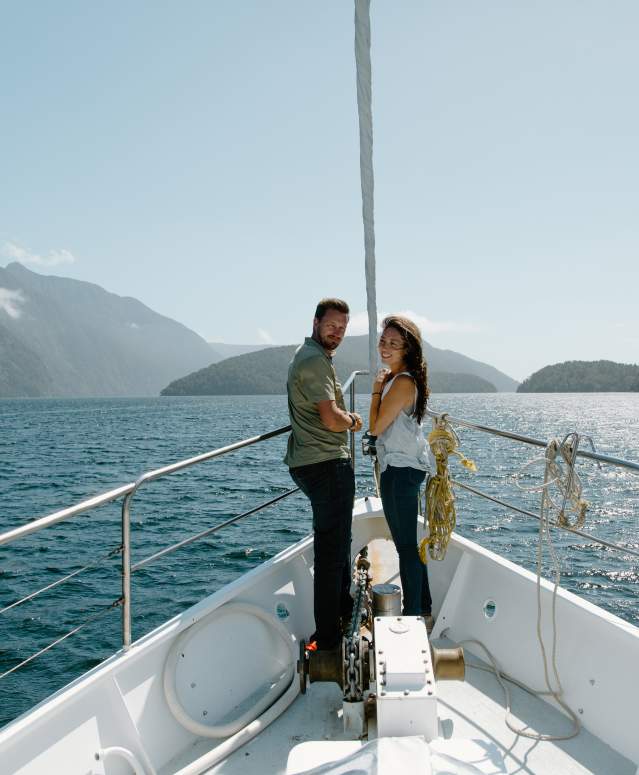 Couple on Cruise in Dusky Sound