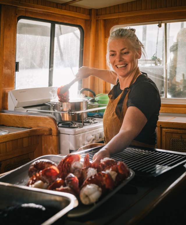 Crayfish on Wild Fiordland cruise