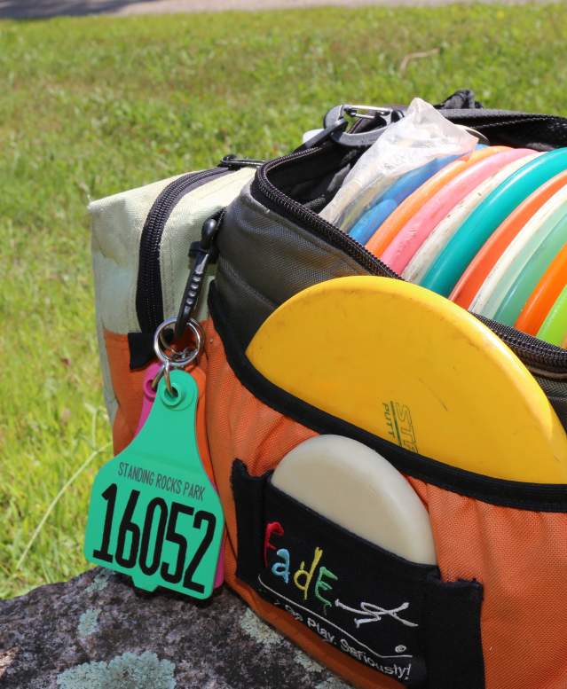 Discs on Disc Golf course in the Stevens Point Area