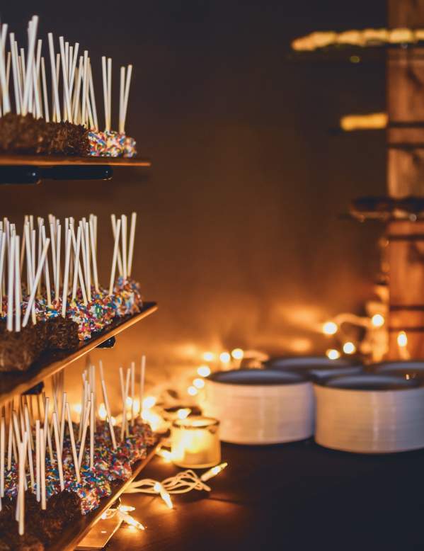 Cake pops and candles