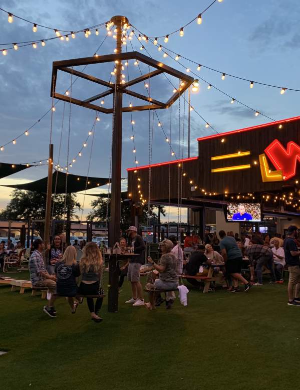 Sunset social hour at Little Woodrows