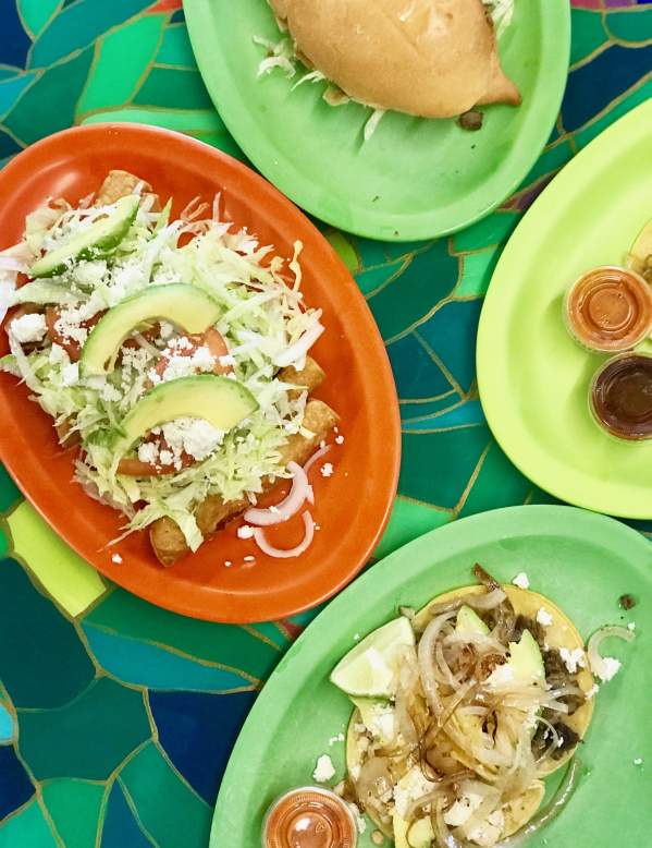 Taco plates from Tacos La Bamba in Beaumont