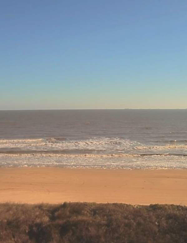 View of the Crystal Beach from the surf cam