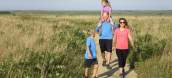 Family out on the Konza Prairie Walking Trail