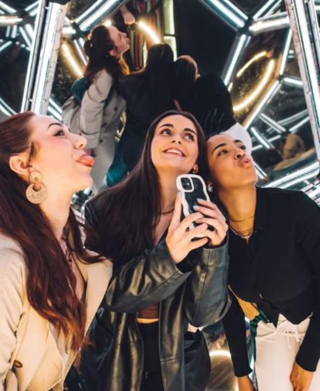 Teens taking selfie at Wake The Tiger Bristol - credit Wake The Tiger