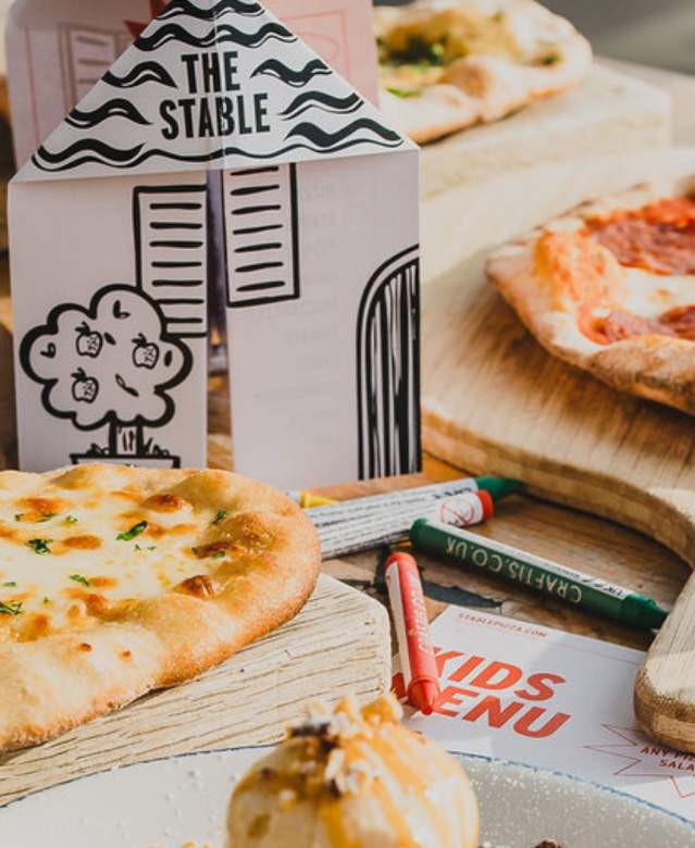 Kids menu and pizzas - credit The Stable