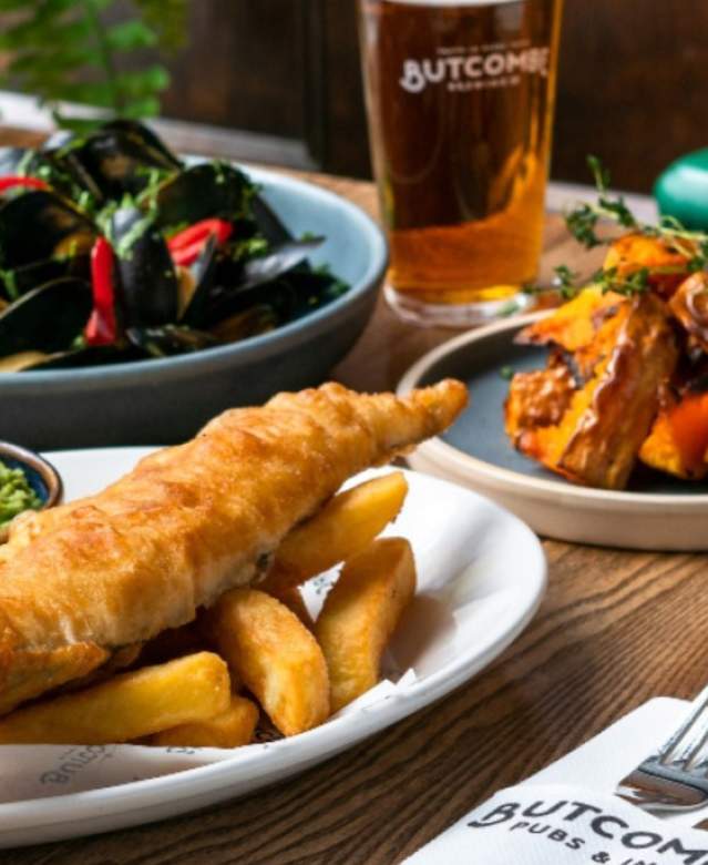 A selection of the dishes available at The Crown Inn in Tolldown near Bristol - credit Butcombe