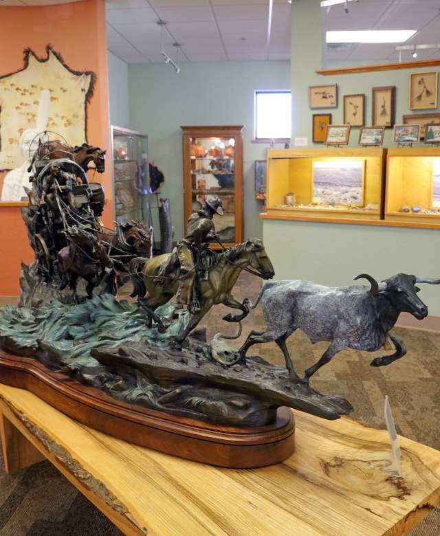 Old Blue Sculpture at Petrified Wood Gallery
