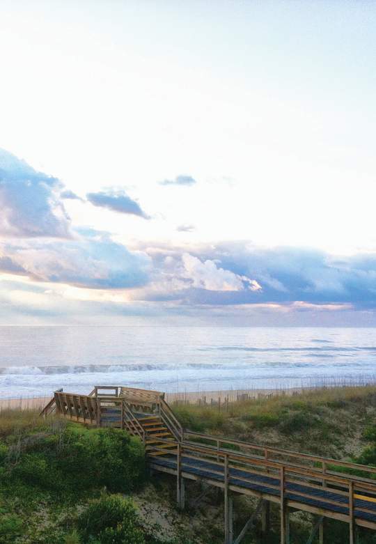 Wooden Path Leading to Avon Beach on The Outer Banks