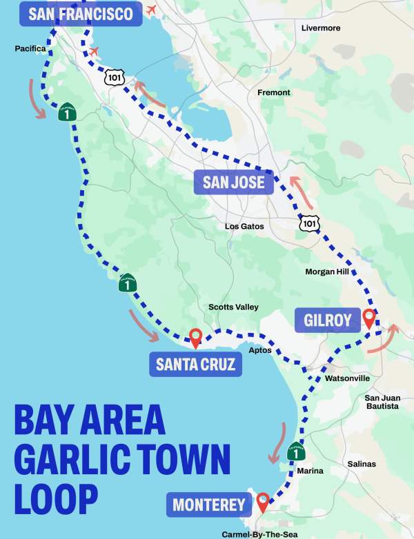 Bay Area Garlic Town Loop Map