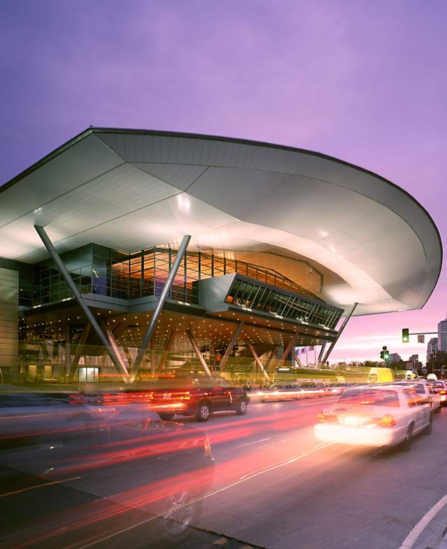 bcec exterior dusk