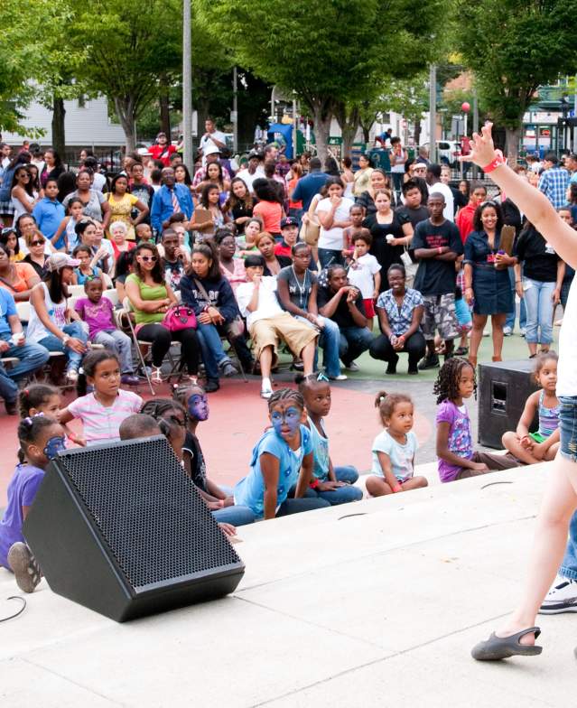 student performing venues girl on stage