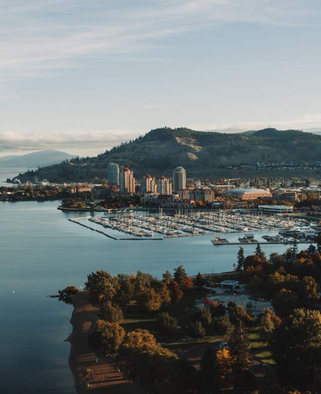 Aerial view of Kelowna