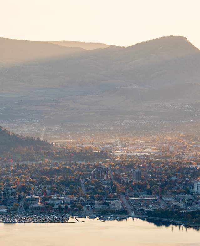 Aerial view of Kelowna
