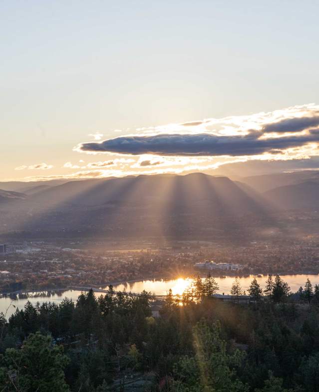 Rays of Sunshine over Kelowna