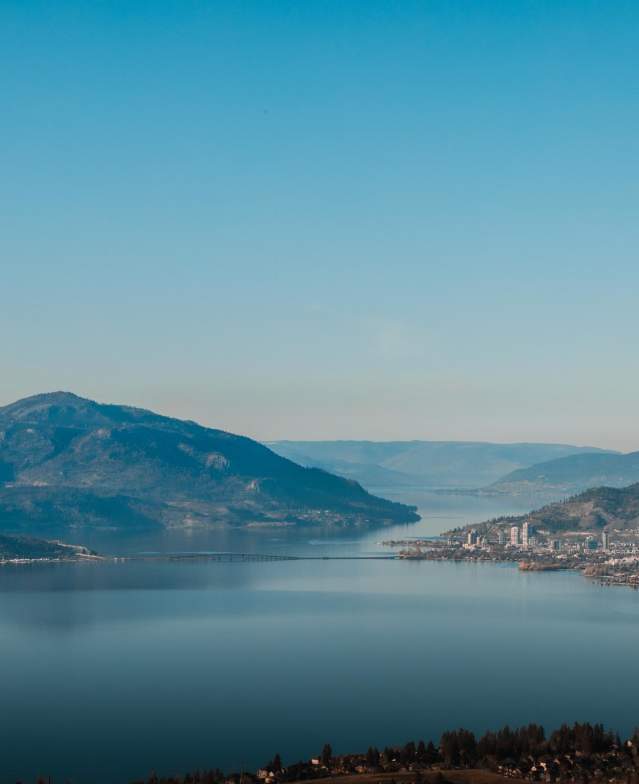 Spring Landscape View of Kelowna Looking North