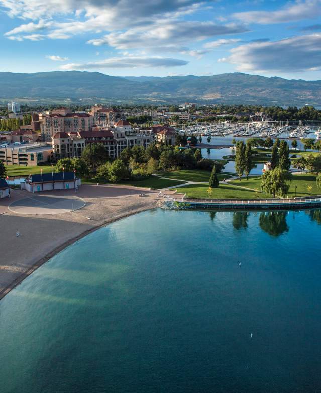 Birds eye view of Kelowna BC