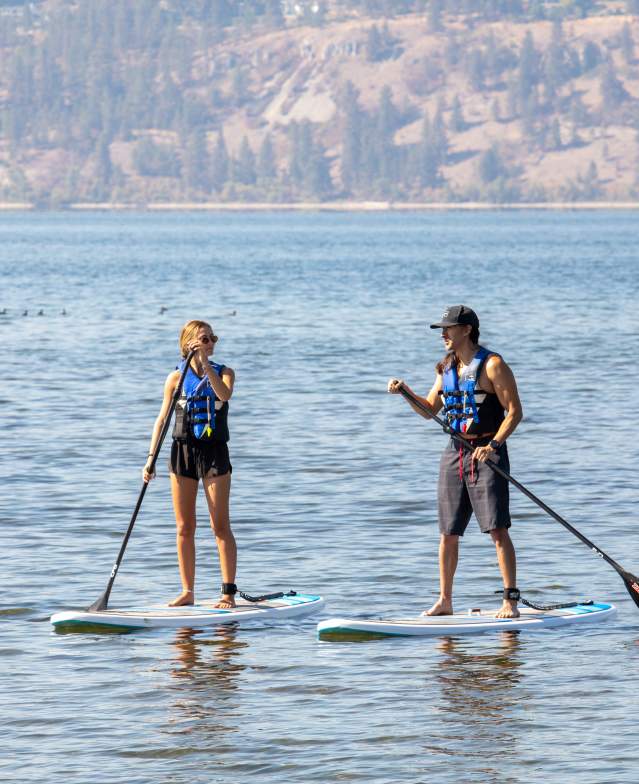People Paddle Boarding at Rotary Beach Okanagan Lake 7