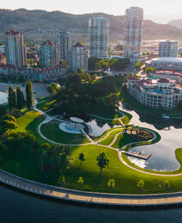 Downtown_Kelowna_During_Summer_Aerial_22_