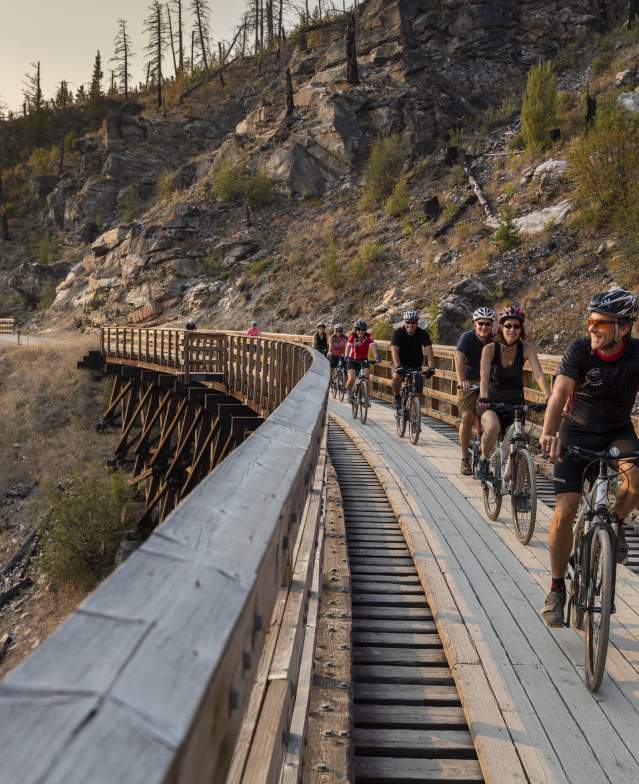 Myra Canyon Trestles: Group Bike Tour