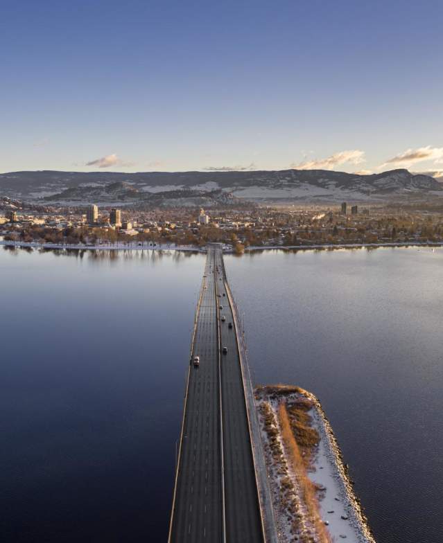 Downtown winter Aerial 3