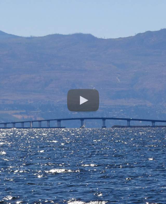Okanagan Lake with Play Button