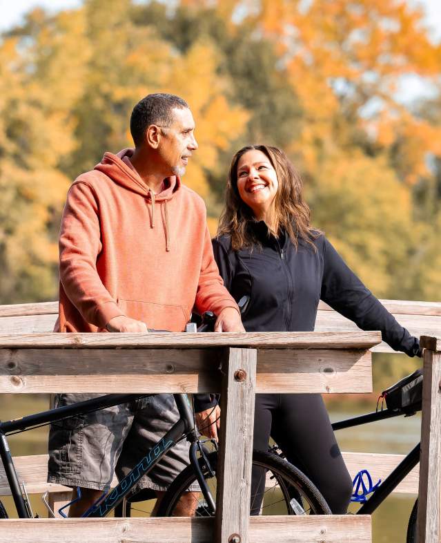 Biking couple