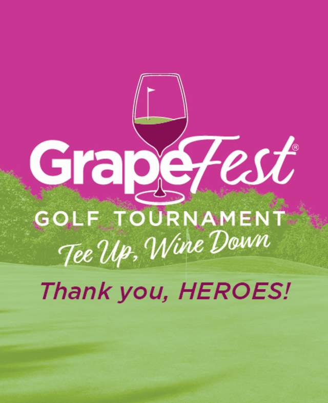GrapeFest Golf Tournament Thank You HEROES Logo