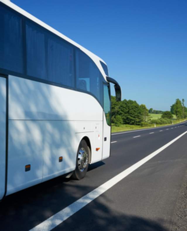 Motorcoach on road