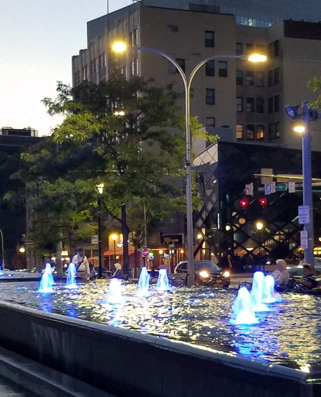 White Plains at night