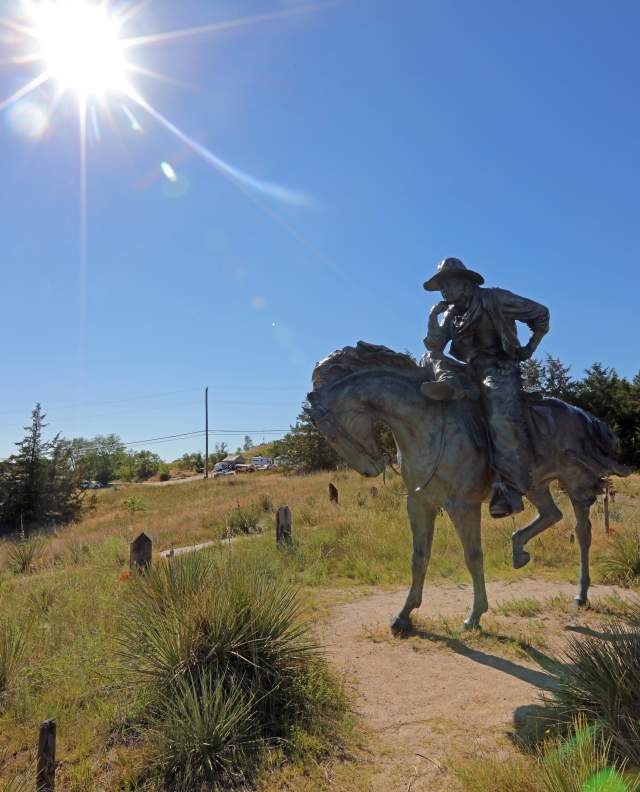 Boot Hill with sun flare