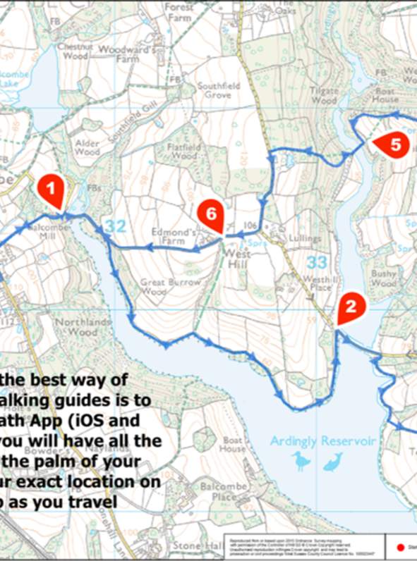 Walking Route: Balcombe and Ardingly Reservoir