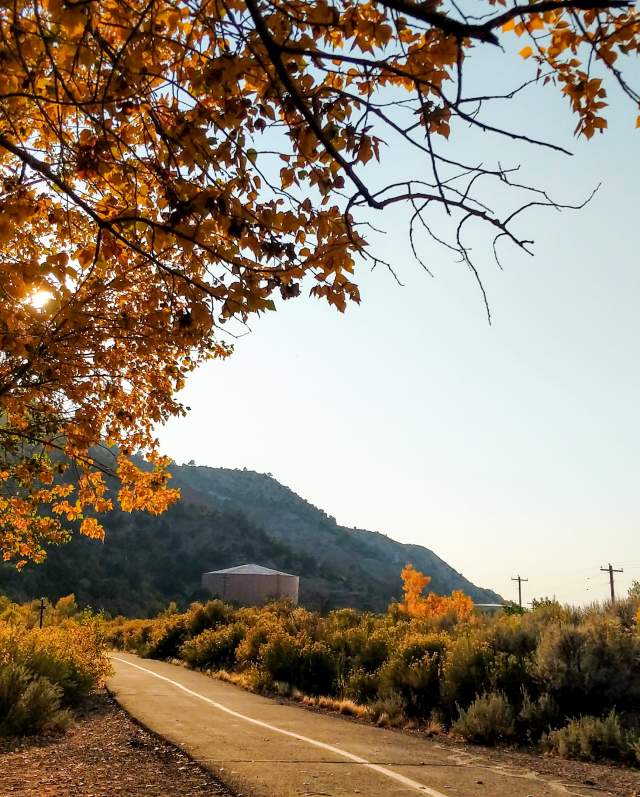 Fall views from the Coal Creek Trail in Cedar Canyon, Cedar City, Utah.