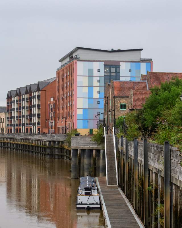 Landscape of a river flowing through Gainsborough