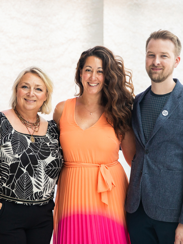 Marissa Werner, Connie Kopecky and Devric Hitchcock from the Sports Milwaukee team