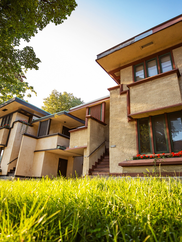 exterior of Frank Lloyd Wright architecture