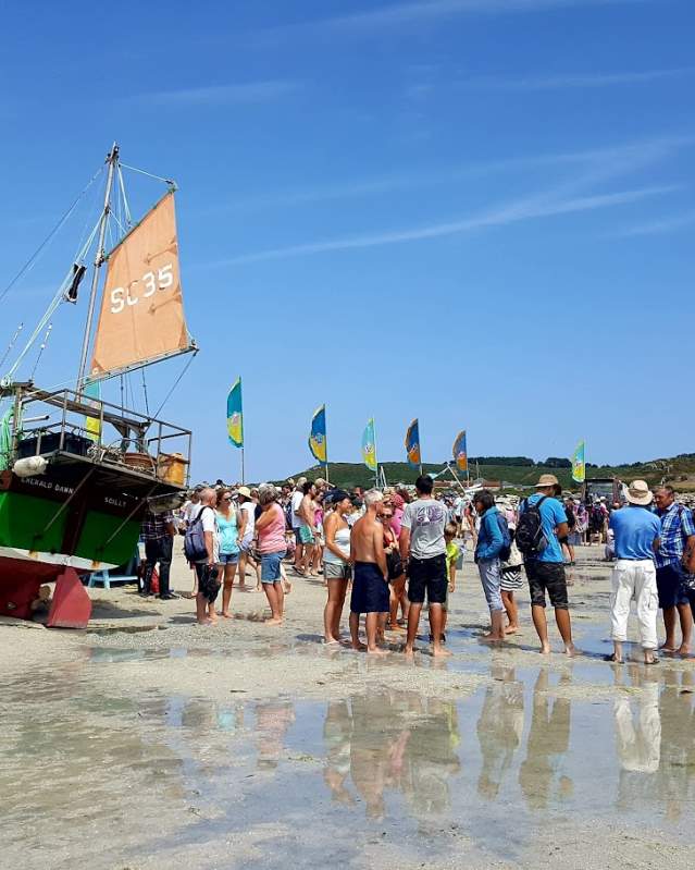 Low tide event with boat
