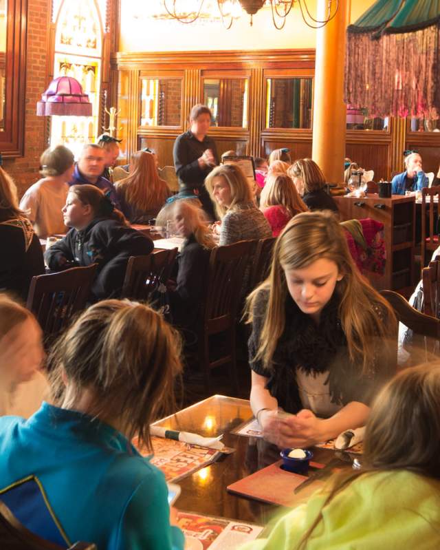 The Old Spaghetti Factory is a favorite for families visiting downtown
