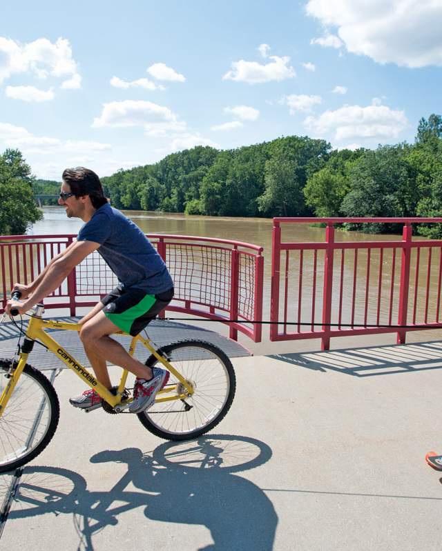 The Monon Trail is Indy's original greenway and a favorite for running and biking