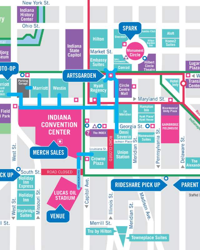 Eras Downtown Map